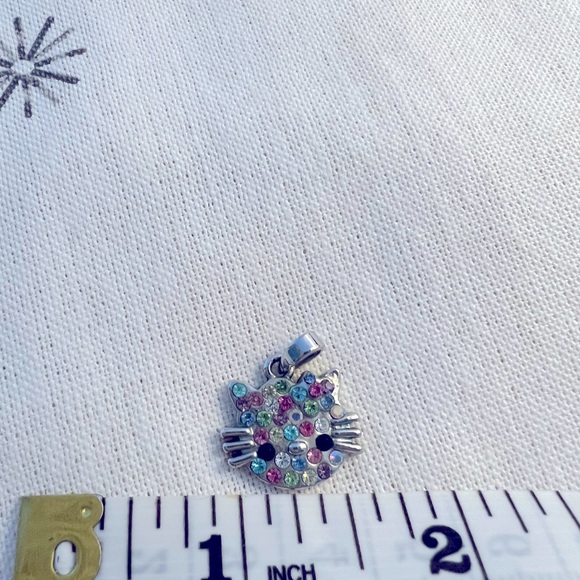 Hello Kitty Cat Rainbow 🌈 Colored Crystal Charm *NEW* - Picture 3 of 4